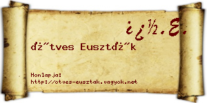 Ötves Euszták névjegykártya